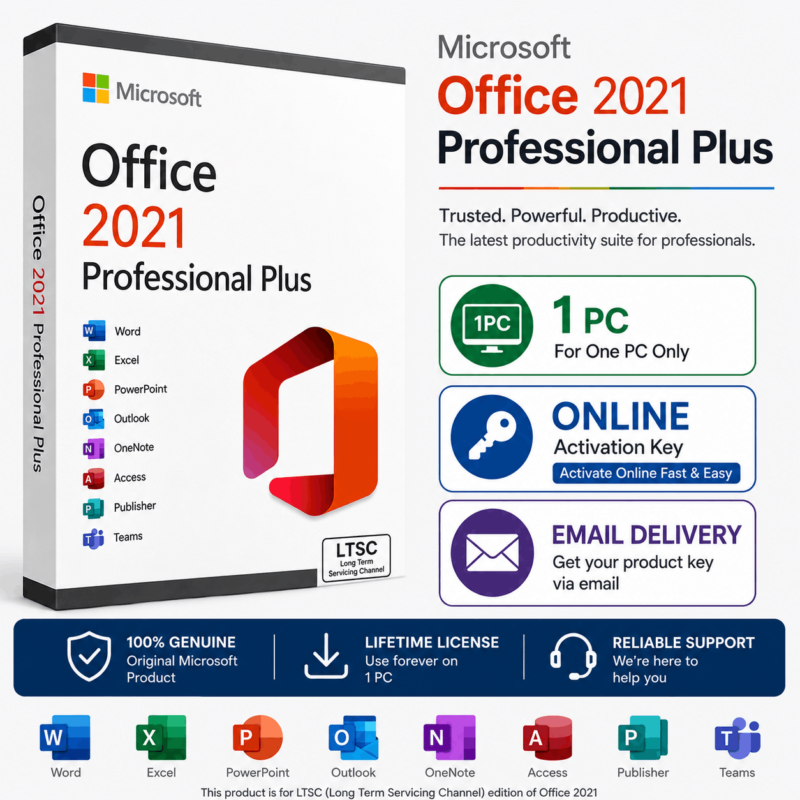 Office 2021 pro plus online activation key