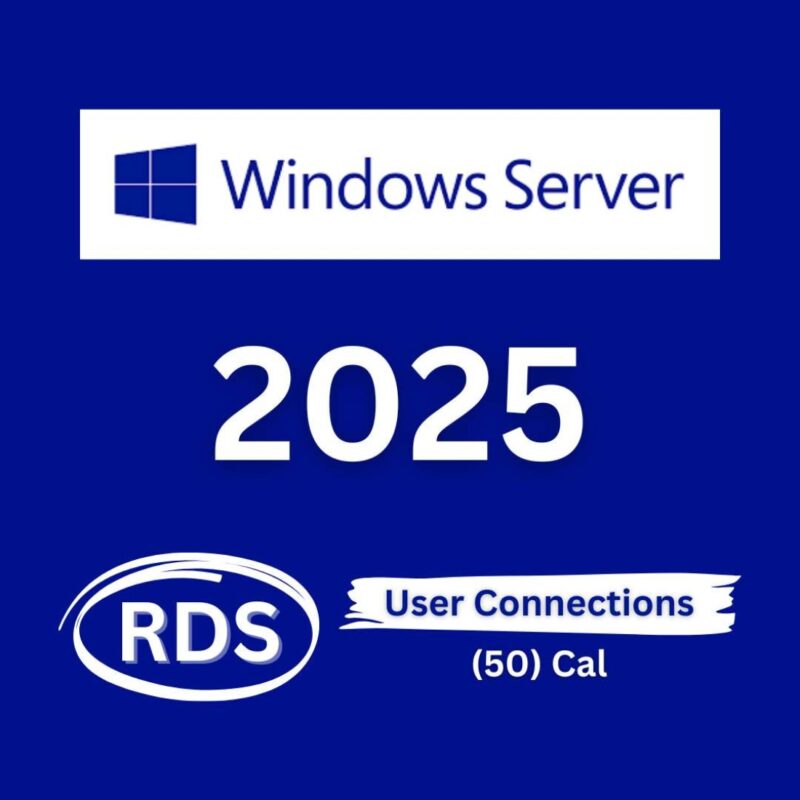 Windows Server 2025 Remote Desktop Services 50 User connections CAL